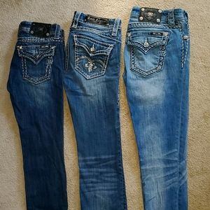 3 Pairs jeans....Miss Me Rock Revival